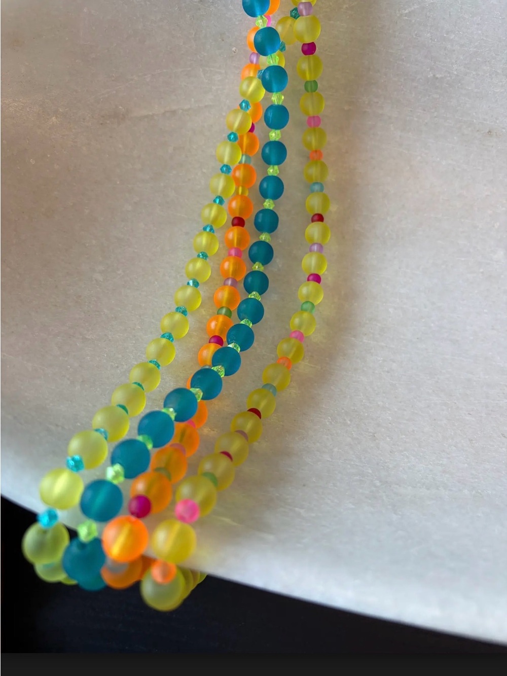 Multicolor Beaded Women's Necklace - Vibrant Summer Colors - Picture 6 of 6